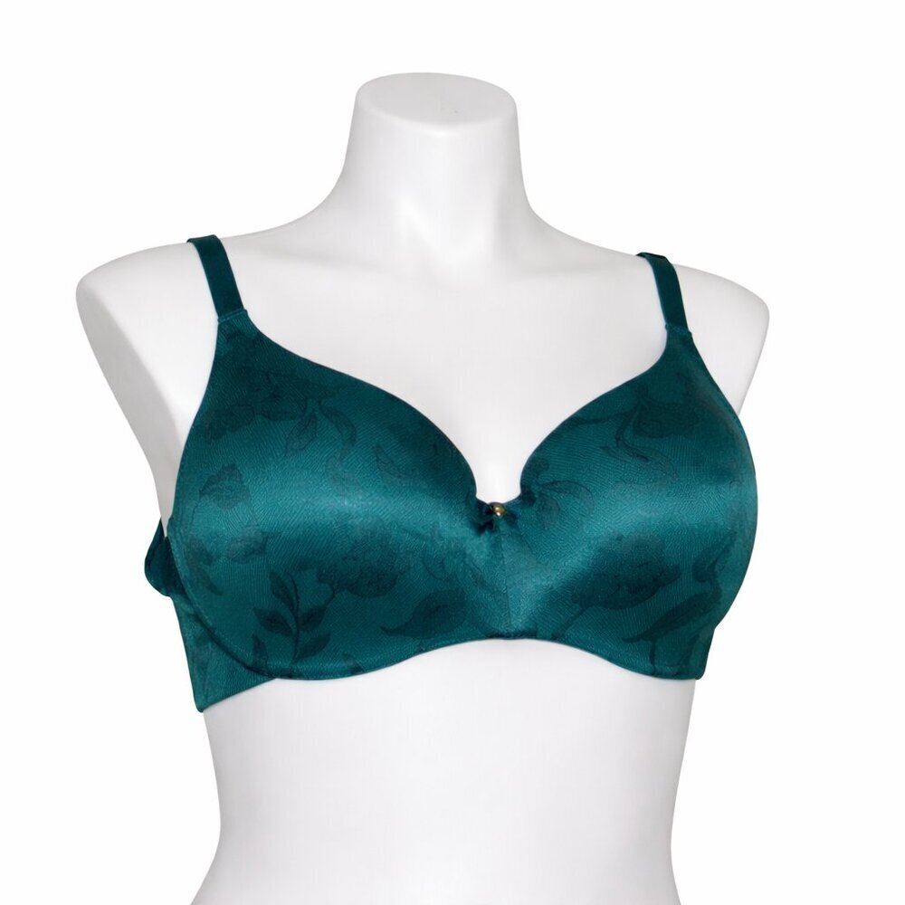 CACIQUE Green Padded Floral Overlay Underwire Bra Plus Size 40DD